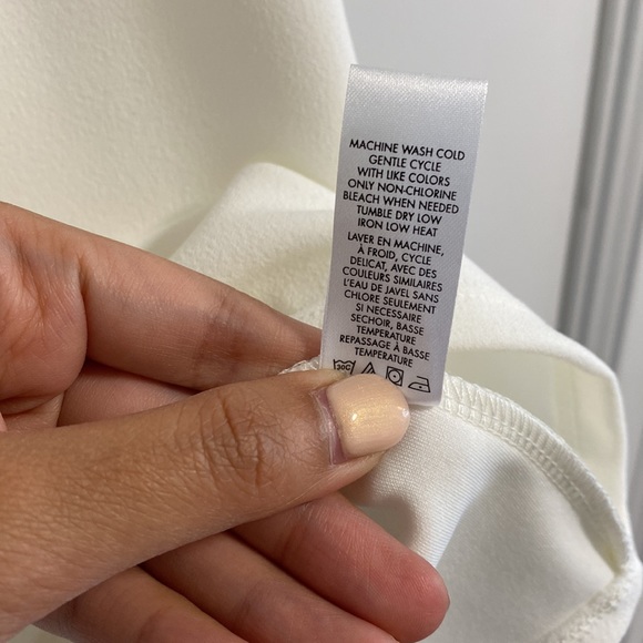 CALVIN KLEIN White Top, Small with cut out style on left shoulder blade. - Picture 6 of 6